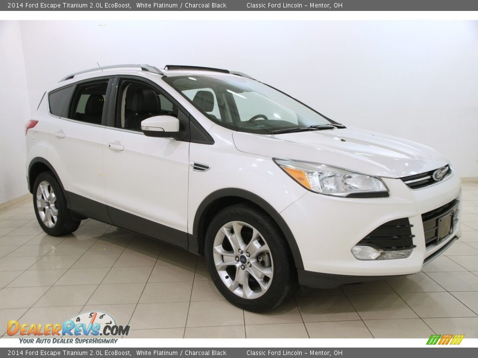 2014 Ford Escape Titanium 2.0L EcoBoost White Platinum / Charcoal Black Photo #1