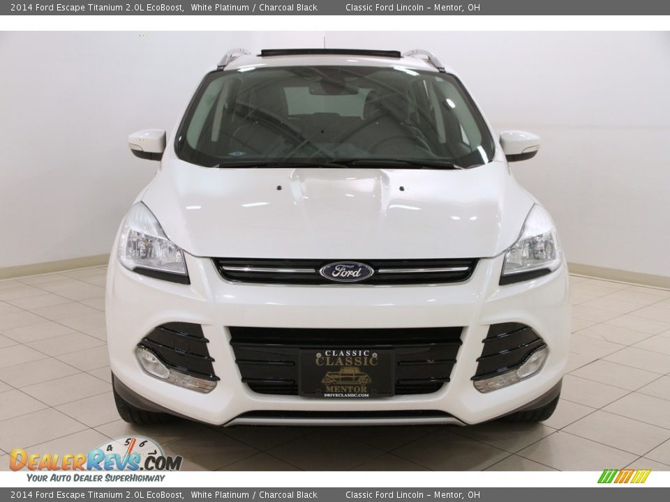 2014 Ford Escape Titanium 2.0L EcoBoost White Platinum / Charcoal Black Photo #2