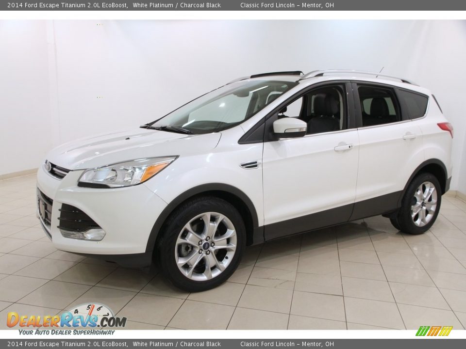 2014 Ford Escape Titanium 2.0L EcoBoost White Platinum / Charcoal Black Photo #3