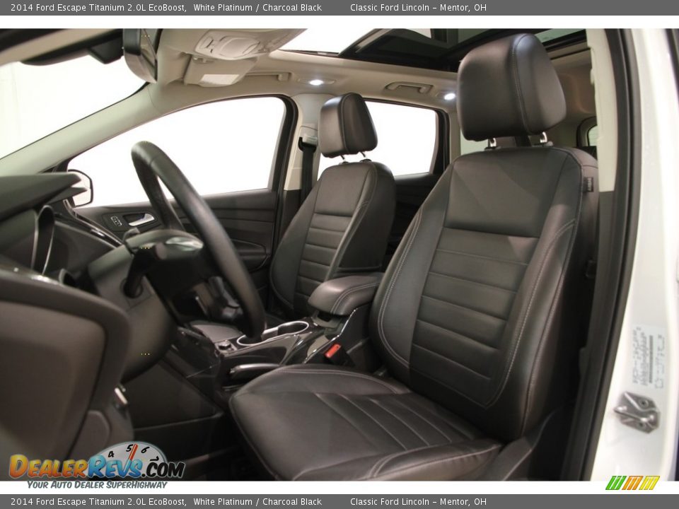 2014 Ford Escape Titanium 2.0L EcoBoost White Platinum / Charcoal Black Photo #6