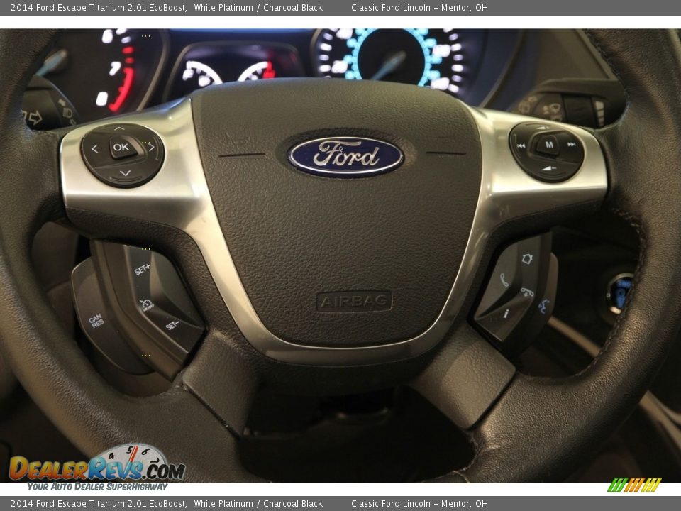 2014 Ford Escape Titanium 2.0L EcoBoost White Platinum / Charcoal Black Photo #7