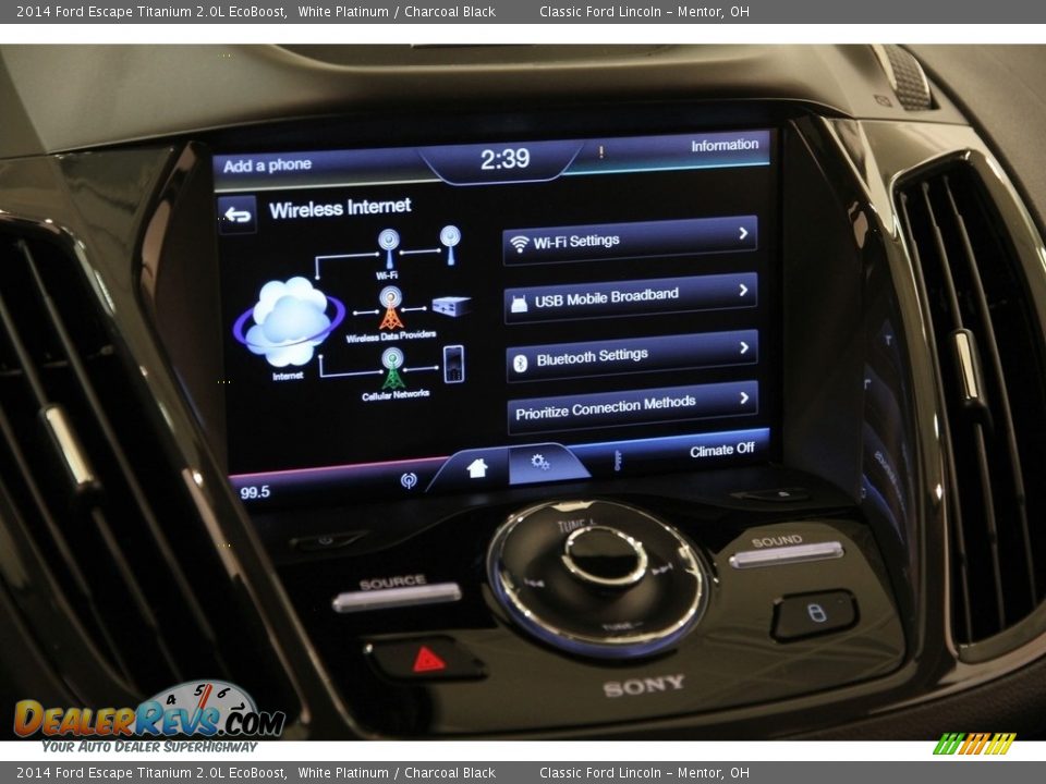 2014 Ford Escape Titanium 2.0L EcoBoost White Platinum / Charcoal Black Photo #11