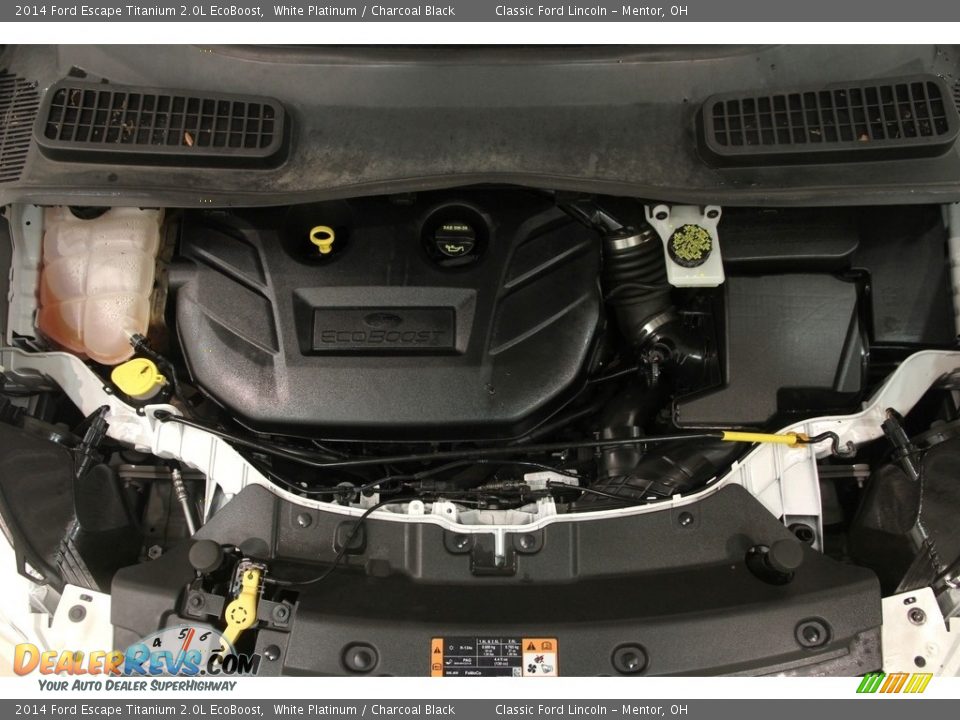 2014 Ford Escape Titanium 2.0L EcoBoost White Platinum / Charcoal Black Photo #21