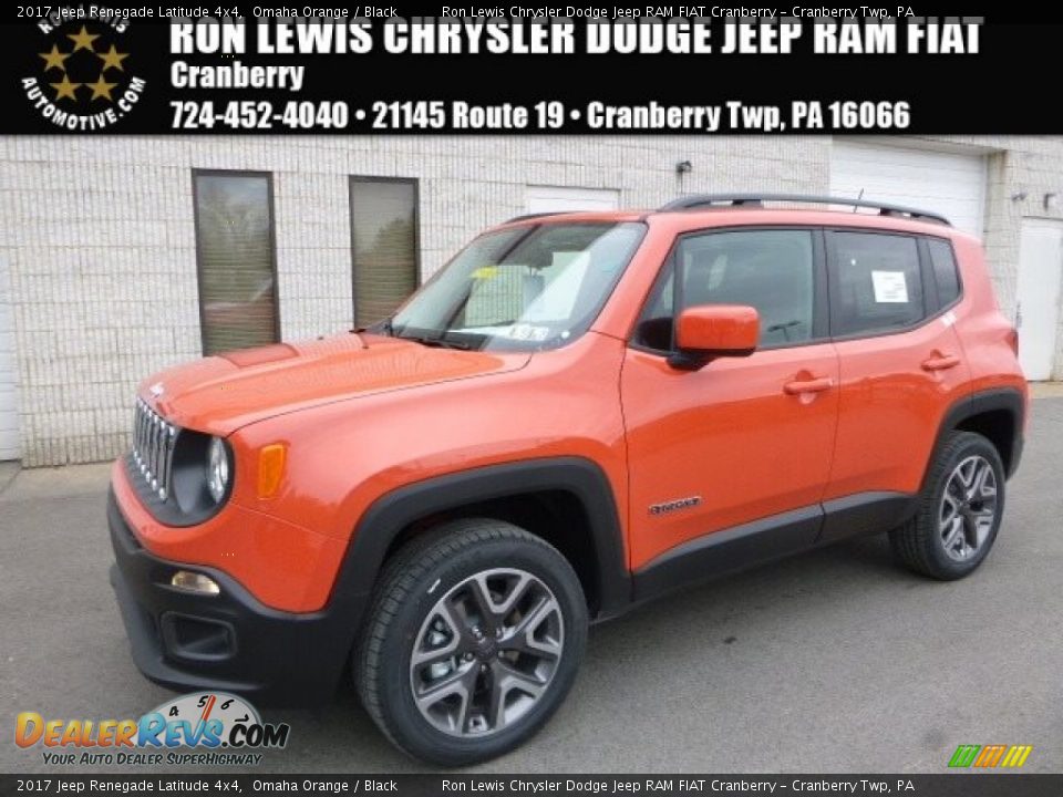 2017 Jeep Renegade Latitude 4x4 Omaha Orange / Black Photo #1