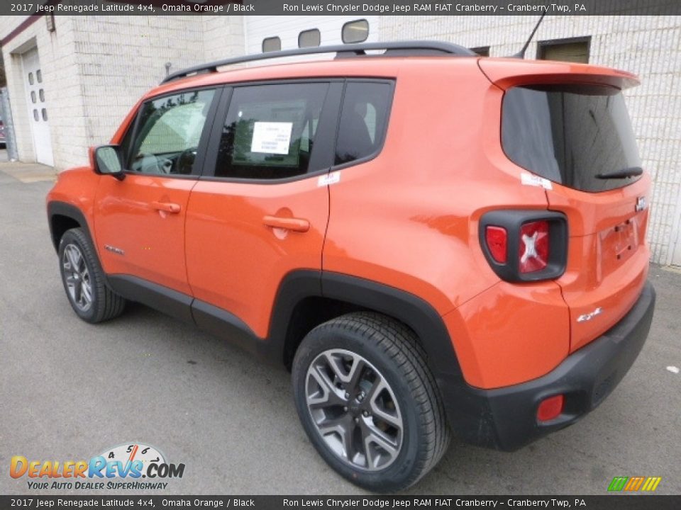 2017 Jeep Renegade Latitude 4x4 Omaha Orange / Black Photo #3