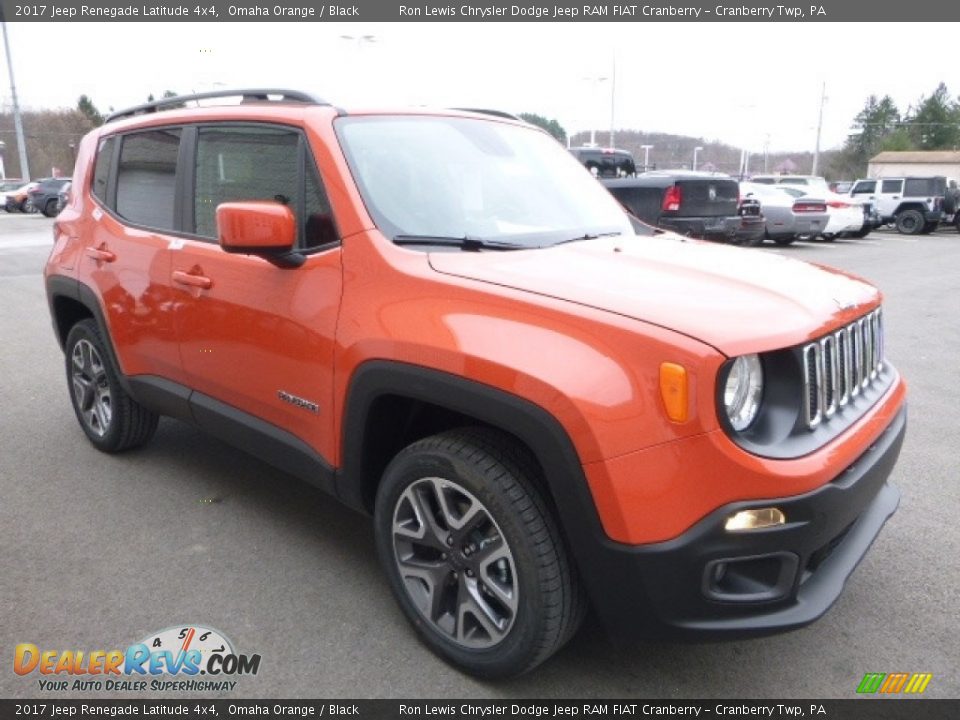 2017 Jeep Renegade Latitude 4x4 Omaha Orange / Black Photo #7