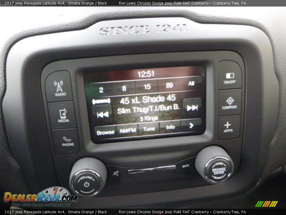 2017 Jeep Renegade Latitude 4x4 Omaha Orange / Black Photo #18