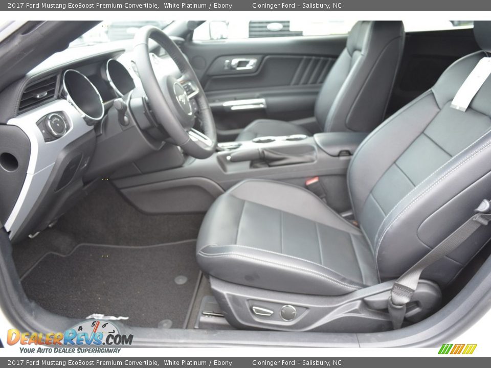 2017 Ford Mustang EcoBoost Premium Convertible White Platinum / Ebony Photo #6