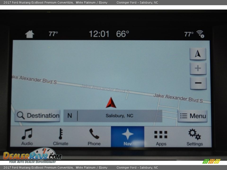 2017 Ford Mustang EcoBoost Premium Convertible White Platinum / Ebony Photo #12