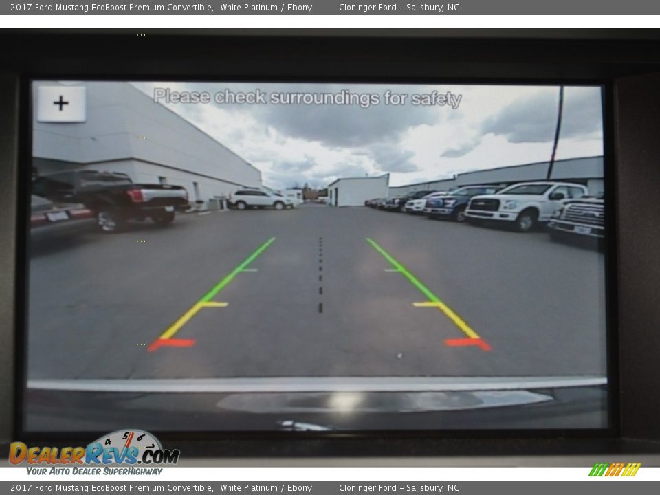 2017 Ford Mustang EcoBoost Premium Convertible White Platinum / Ebony Photo #13