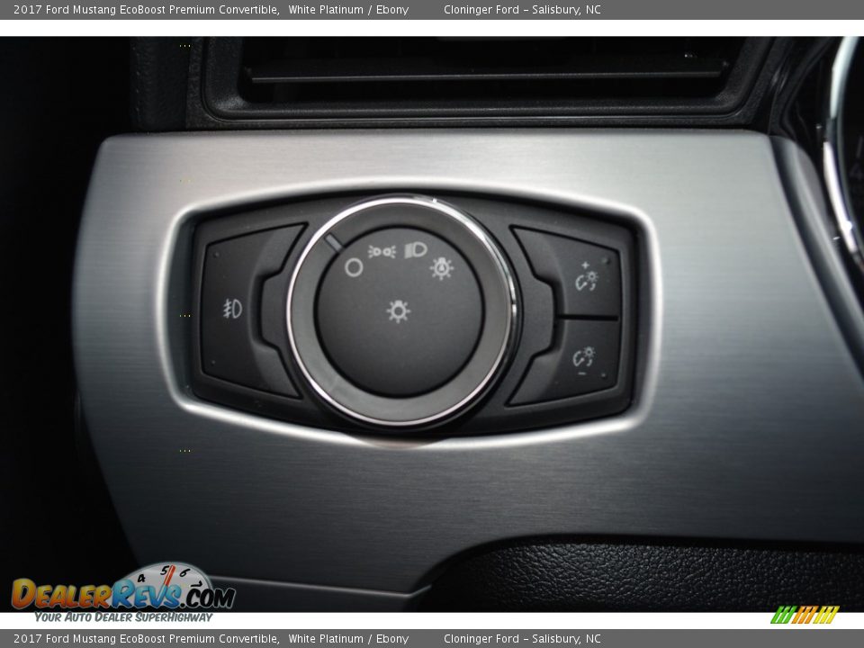 2017 Ford Mustang EcoBoost Premium Convertible White Platinum / Ebony Photo #17