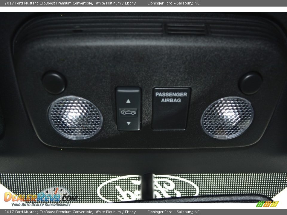 2017 Ford Mustang EcoBoost Premium Convertible White Platinum / Ebony Photo #18