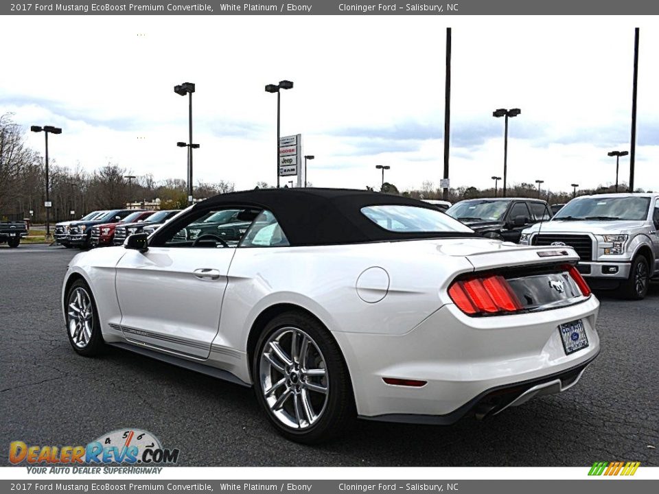 2017 Ford Mustang EcoBoost Premium Convertible White Platinum / Ebony Photo #21