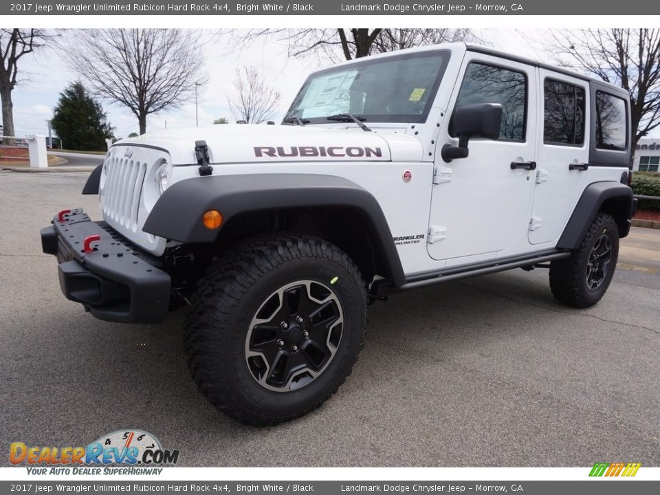 2017 Jeep Wrangler Unlimited Rubicon Hard Rock 4x4 Bright White / Black Photo #1