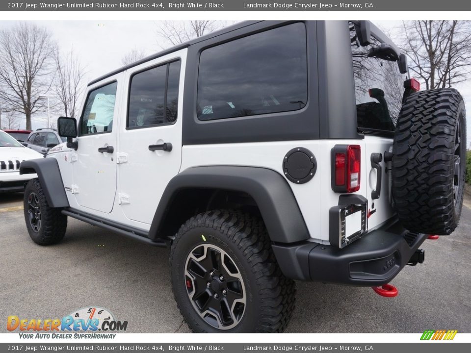 2017 Jeep Wrangler Unlimited Rubicon Hard Rock 4x4 Bright White / Black Photo #2