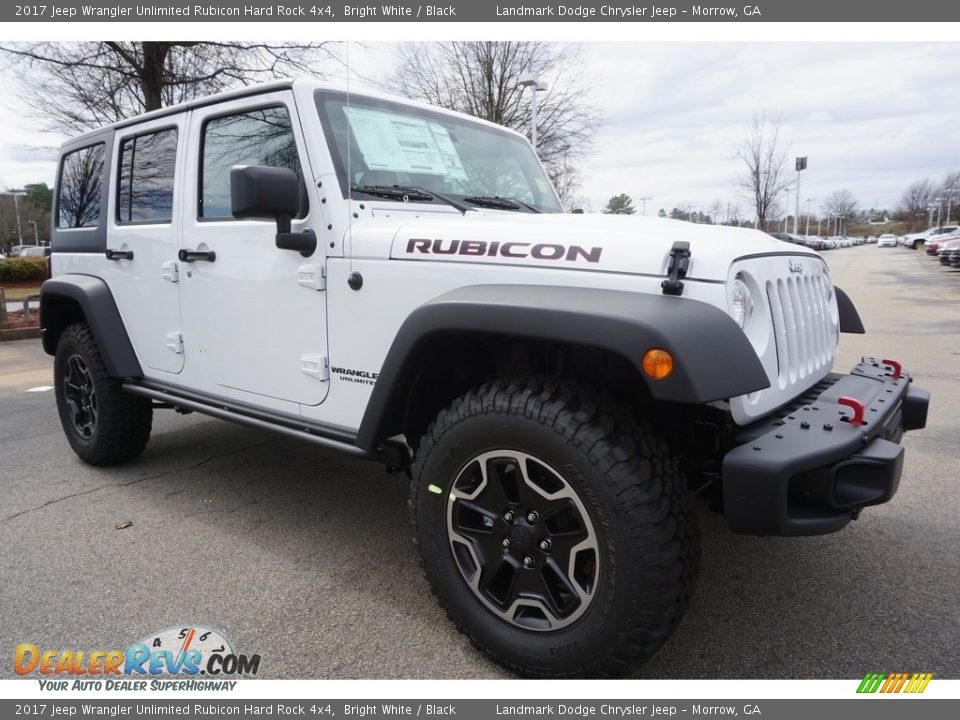 2017 Jeep Wrangler Unlimited Rubicon Hard Rock 4x4 Bright White / Black Photo #4