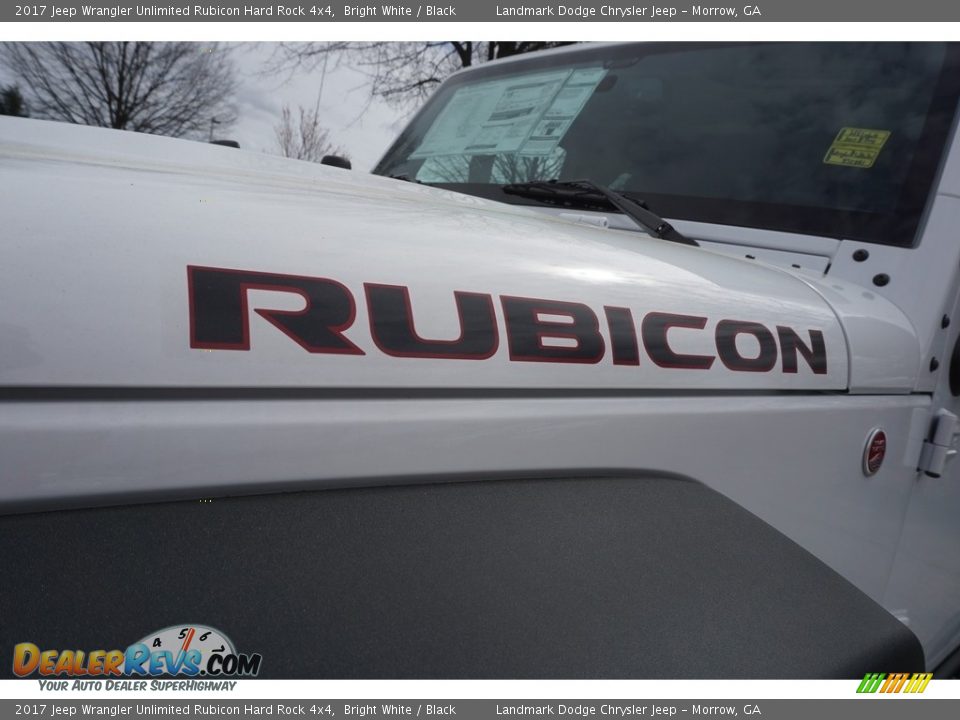2017 Jeep Wrangler Unlimited Rubicon Hard Rock 4x4 Bright White / Black Photo #6