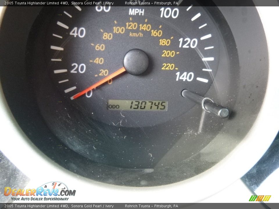 2005 Toyota Highlander Limited 4WD Sonora Gold Pearl / Ivory Photo #10