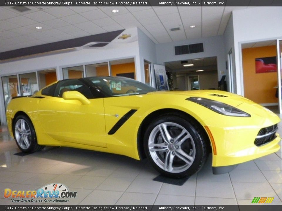 2017 Chevrolet Corvette Stingray Coupe Corvette Racing Yellow Tintcoat / Kalahari Photo #2