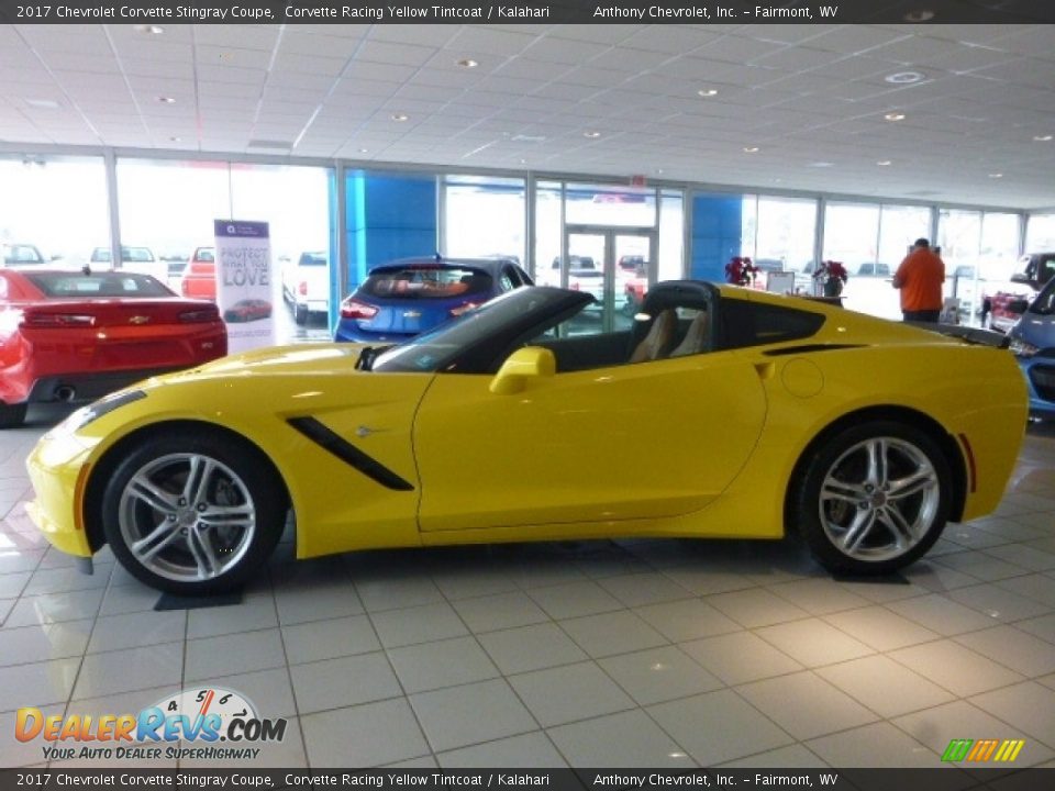 2017 Chevrolet Corvette Stingray Coupe Corvette Racing Yellow Tintcoat / Kalahari Photo #10