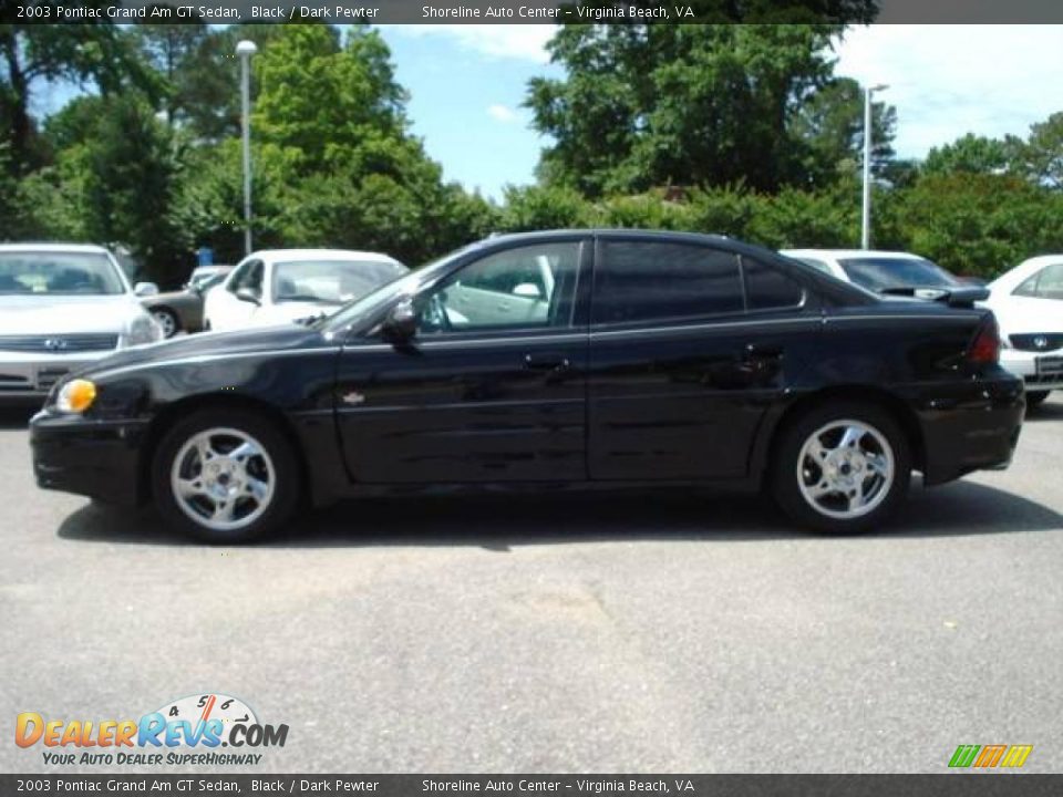 2003 Pontiac Grand Am GT Sedan Black / Dark Pewter Photo #2