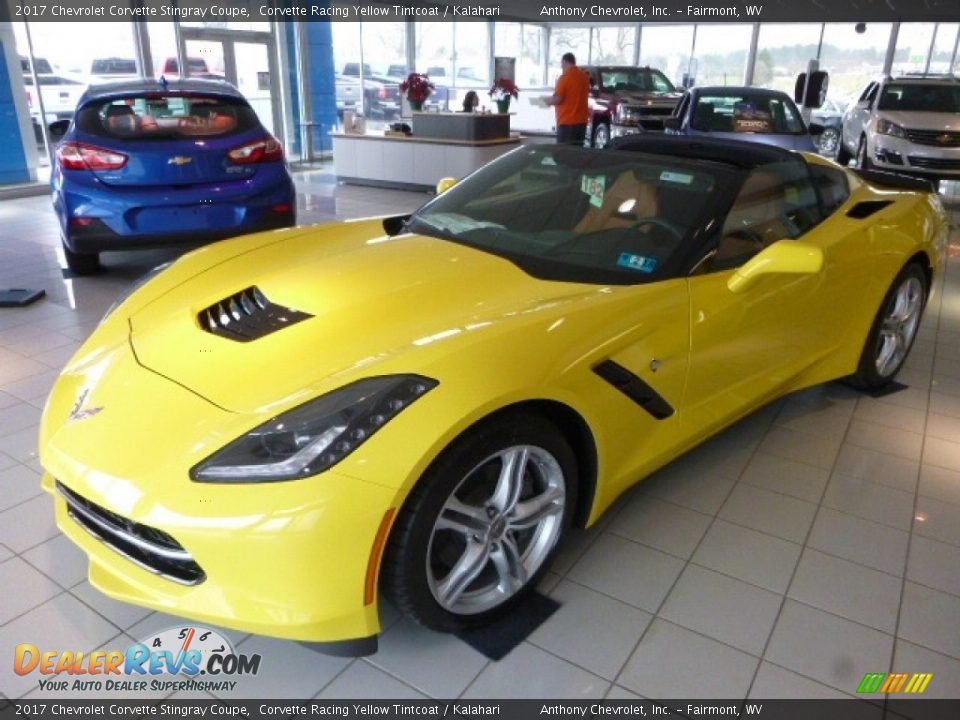 2017 Chevrolet Corvette Stingray Coupe Corvette Racing Yellow Tintcoat / Kalahari Photo #13
