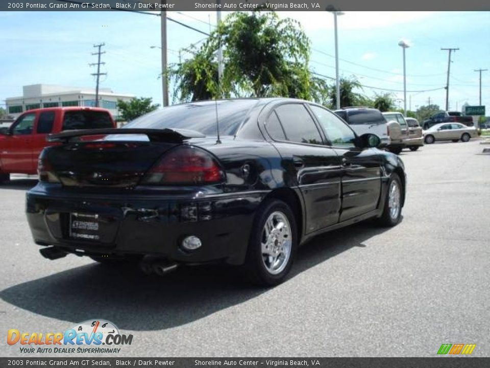 2003 Pontiac Grand Am GT Sedan Black / Dark Pewter Photo #4