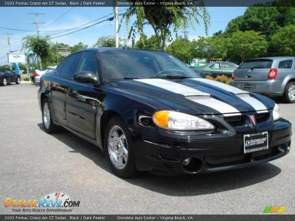 2003 Pontiac Grand Am GT Sedan Black / Dark Pewter Photo #5