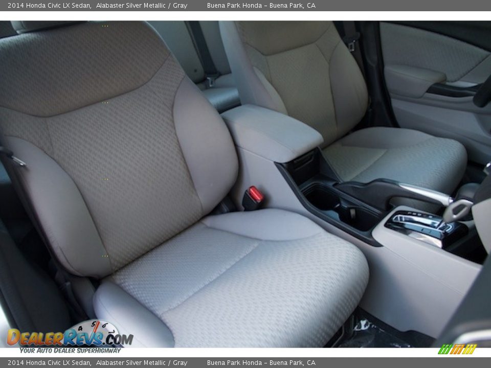 2014 Honda Civic LX Sedan Alabaster Silver Metallic / Gray Photo #17