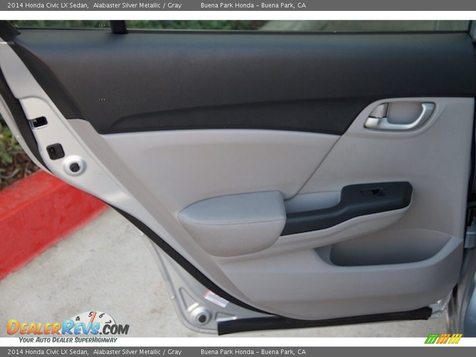 2014 Honda Civic LX Sedan Alabaster Silver Metallic / Gray Photo #21