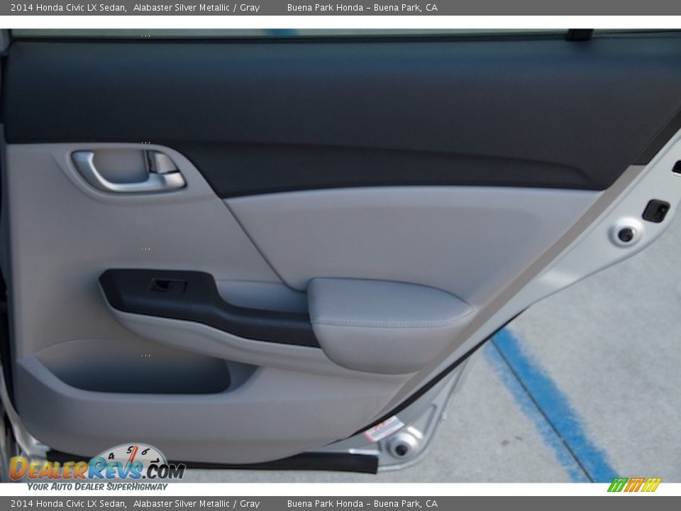 2014 Honda Civic LX Sedan Alabaster Silver Metallic / Gray Photo #22