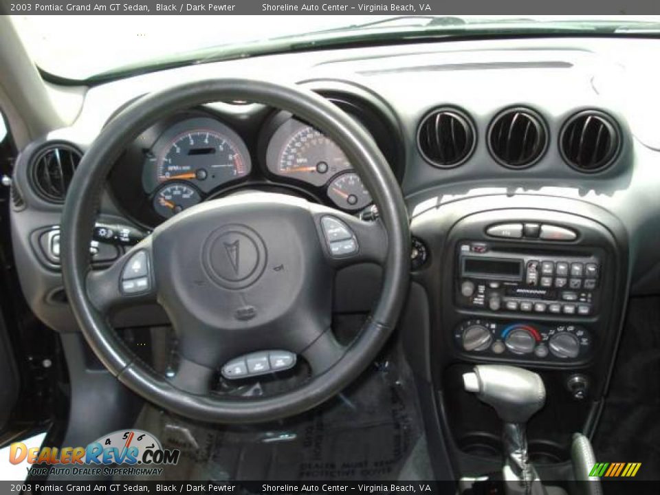 2003 Pontiac Grand Am GT Sedan Black / Dark Pewter Photo #9
