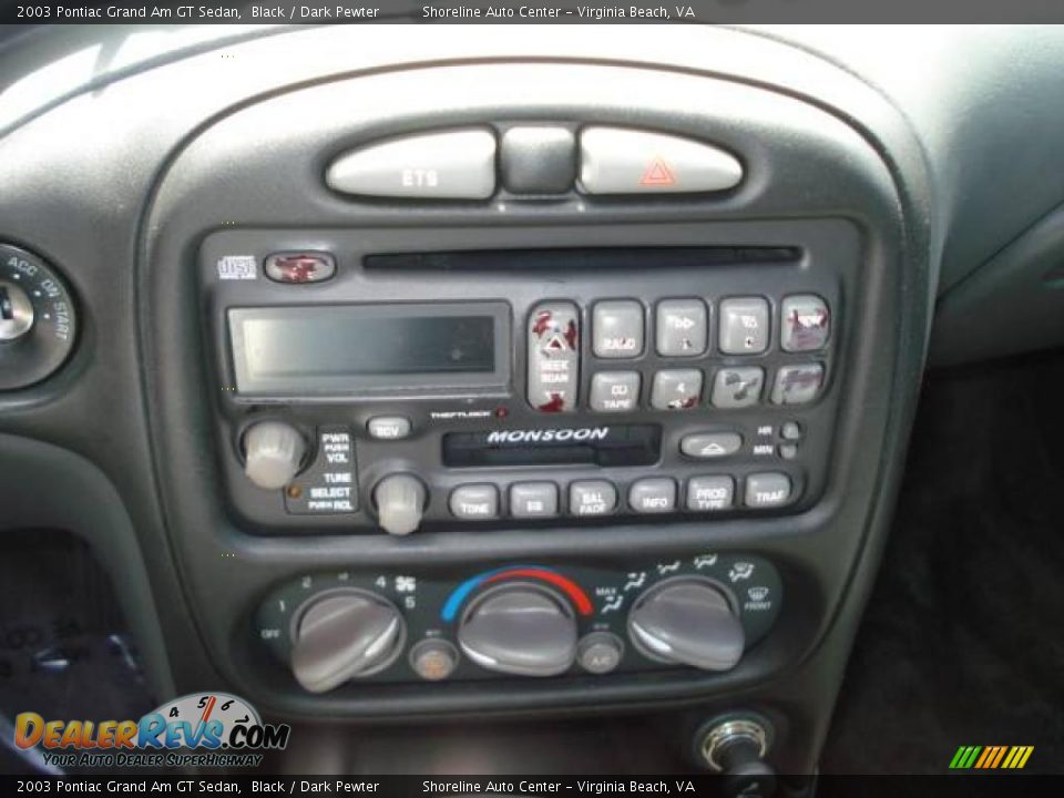 2003 Pontiac Grand Am GT Sedan Black / Dark Pewter Photo #11