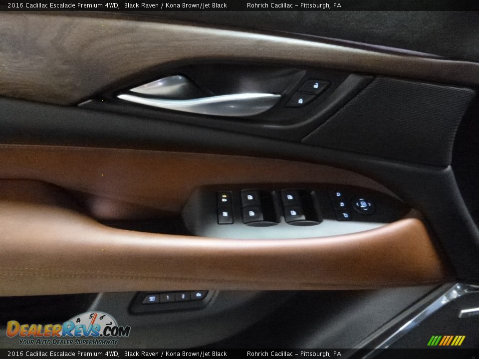 2016 Cadillac Escalade Premium 4WD Black Raven / Kona Brown/Jet Black Photo #18