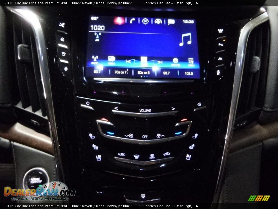 2016 Cadillac Escalade Premium 4WD Black Raven / Kona Brown/Jet Black Photo #26