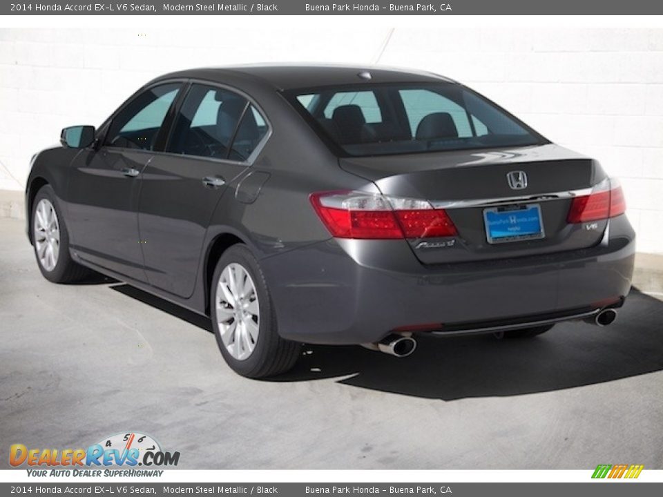 2014 Honda Accord EX-L V6 Sedan Modern Steel Metallic / Black Photo #2