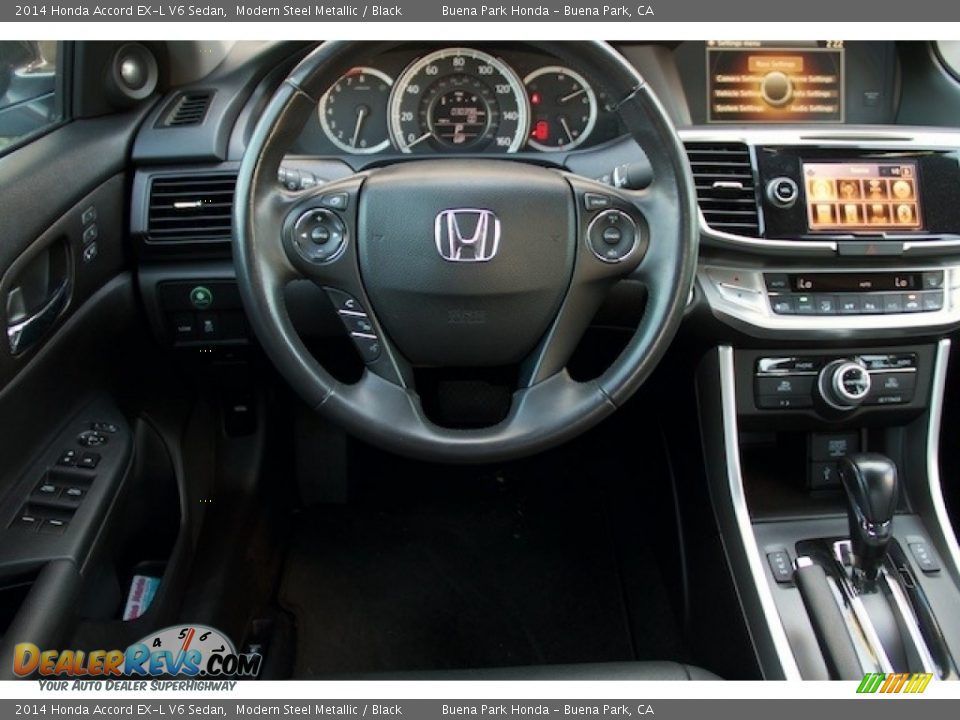 2014 Honda Accord EX-L V6 Sedan Modern Steel Metallic / Black Photo #5