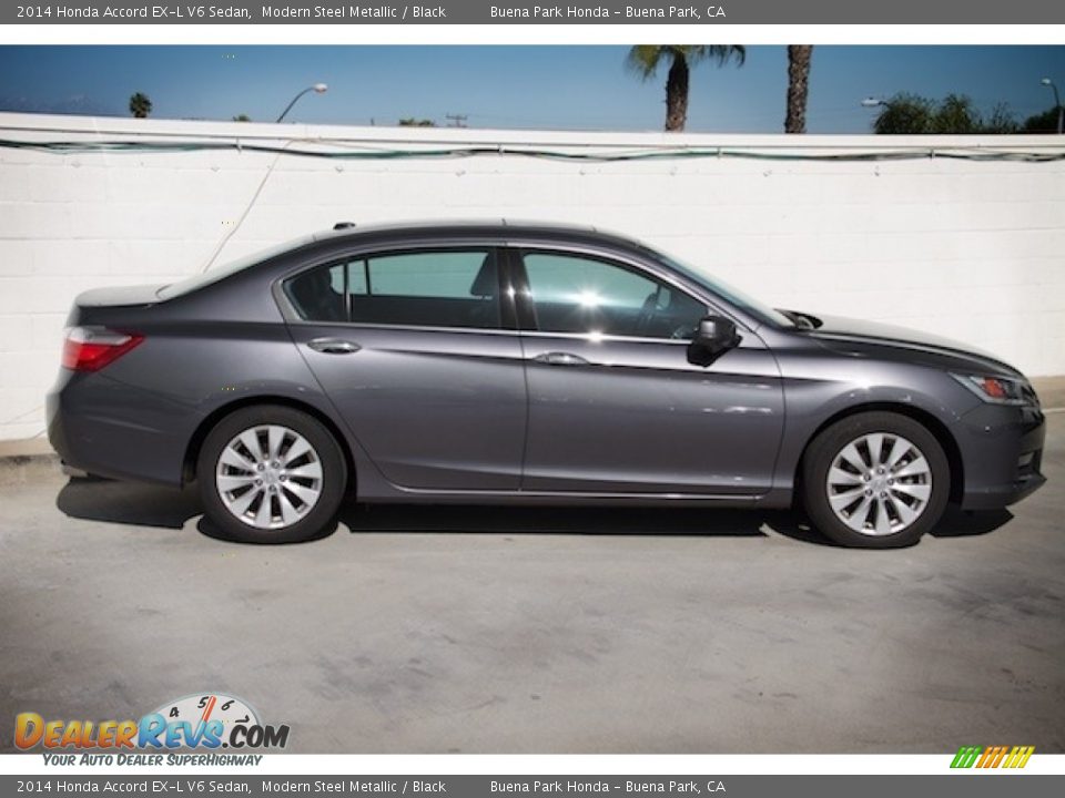 2014 Honda Accord EX-L V6 Sedan Modern Steel Metallic / Black Photo #8