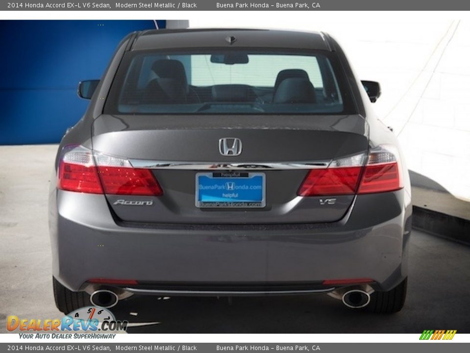 2014 Honda Accord EX-L V6 Sedan Modern Steel Metallic / Black Photo #9