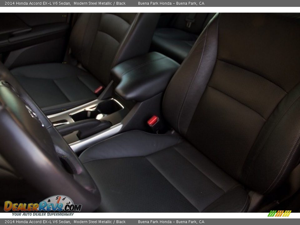 2014 Honda Accord EX-L V6 Sedan Modern Steel Metallic / Black Photo #12