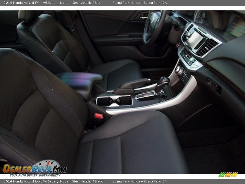 2014 Honda Accord EX-L V6 Sedan Modern Steel Metallic / Black Photo #17