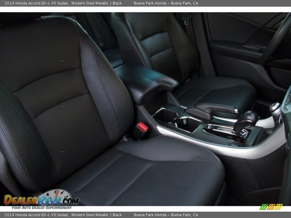 2014 Honda Accord EX-L V6 Sedan Modern Steel Metallic / Black Photo #18