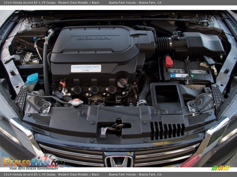 2014 Honda Accord EX-L V6 Sedan Modern Steel Metallic / Black Photo #28
