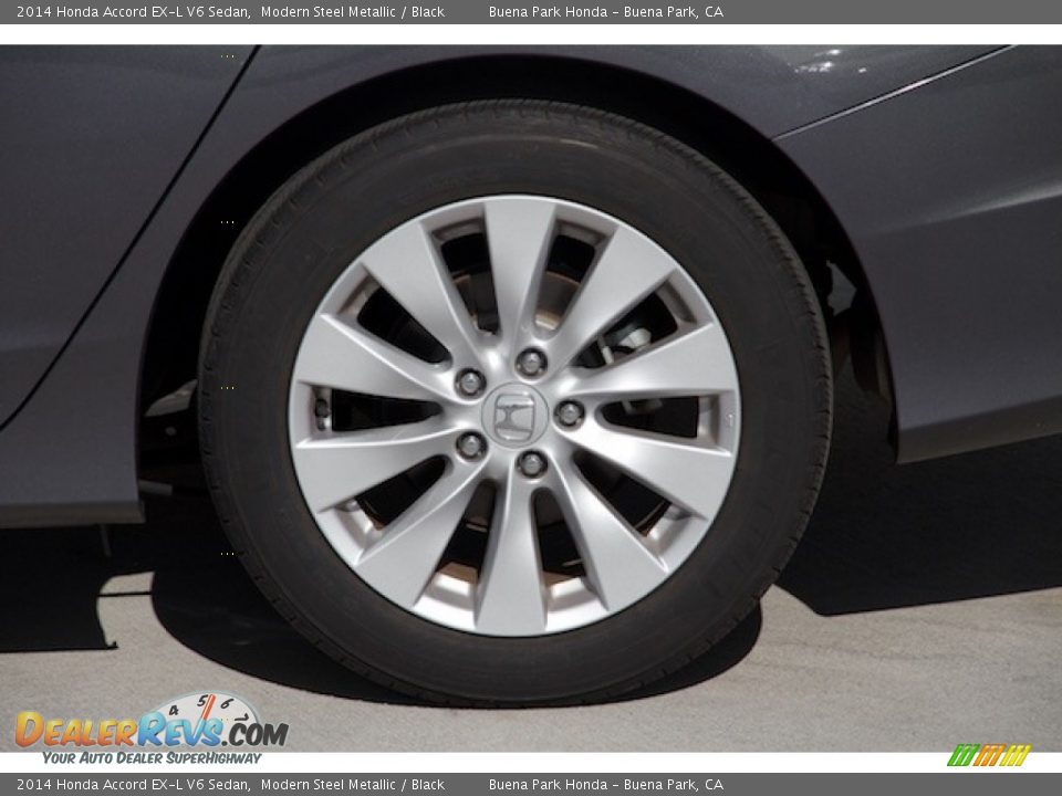 2014 Honda Accord EX-L V6 Sedan Modern Steel Metallic / Black Photo #31