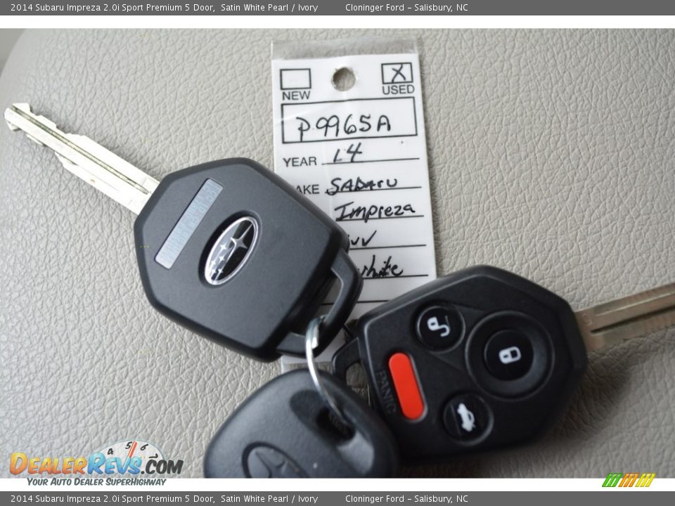 2014 Subaru Impreza 2.0i Sport Premium 5 Door Satin White Pearl / Ivory Photo #24