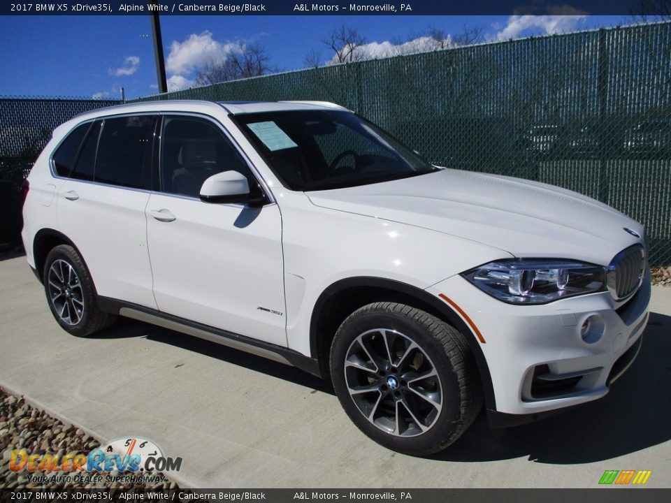 2017 BMW X5 xDrive35i Alpine White / Canberra Beige/Black Photo #1