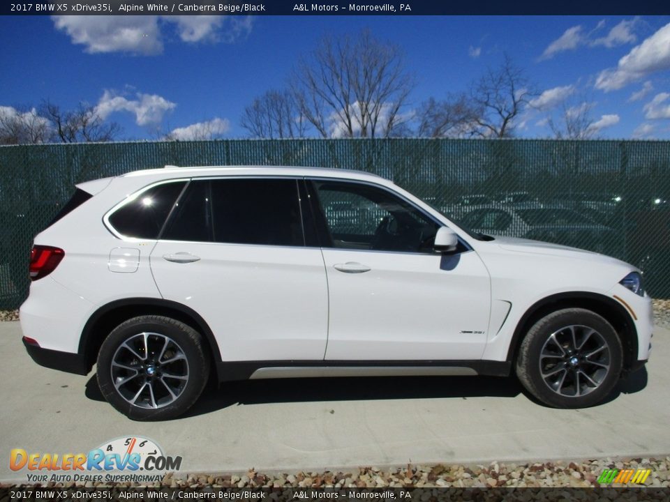 2017 BMW X5 xDrive35i Alpine White / Canberra Beige/Black Photo #2
