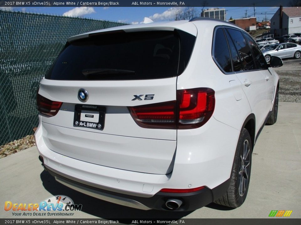 2017 BMW X5 xDrive35i Alpine White / Canberra Beige/Black Photo #4