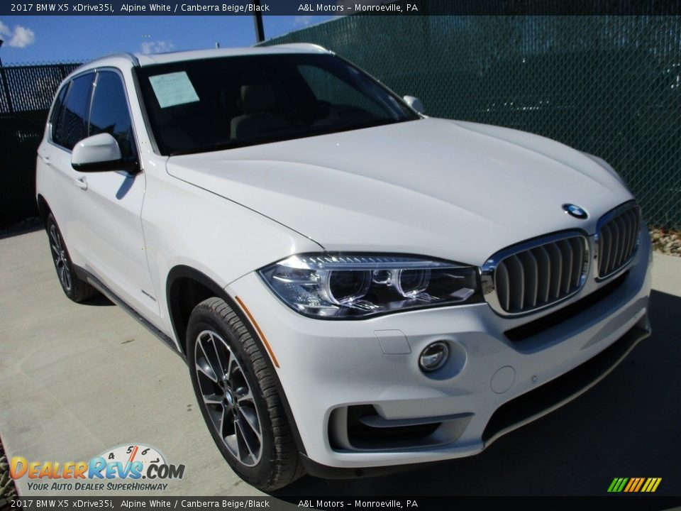 2017 BMW X5 xDrive35i Alpine White / Canberra Beige/Black Photo #5