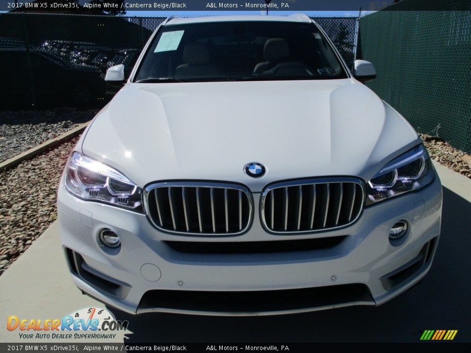 2017 BMW X5 xDrive35i Alpine White / Canberra Beige/Black Photo #6